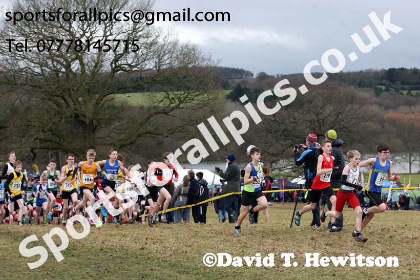Boys under-13s, 2018 Northern Cross Country Champs., Harewood House, Leeds. Photo: David T. Hewitson/Sports for All Pics